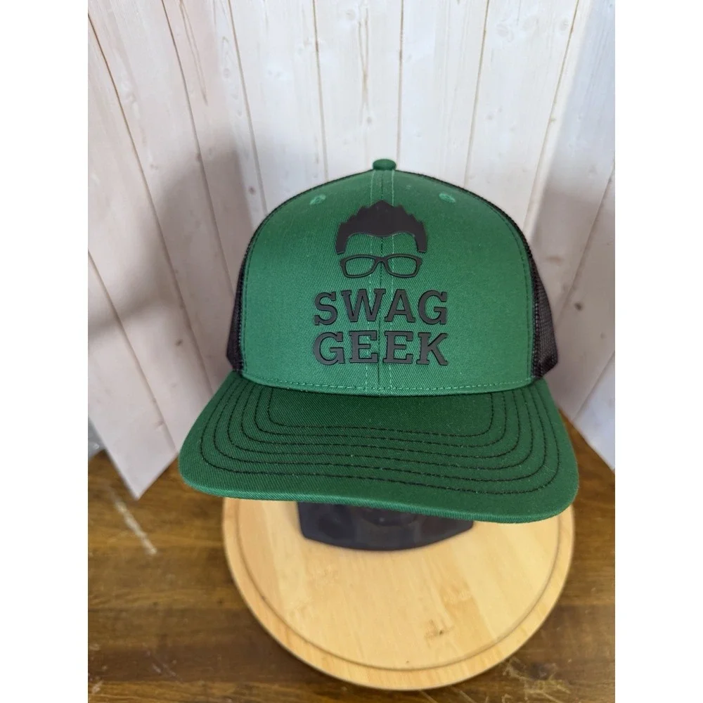 Swag Geek Brand Trucker‎ Hat Mesh Back SnapBack Adjustable Green Black New